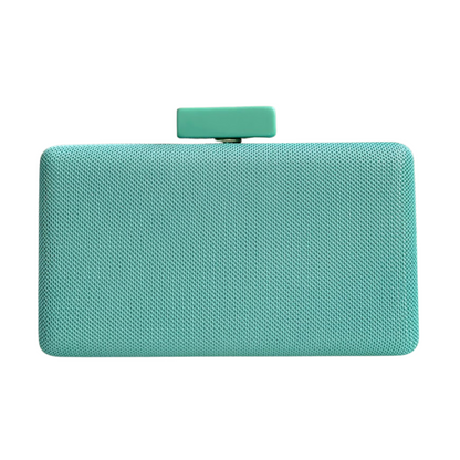 Bolsa de Festa Clutch Tecido Verde Tiffany