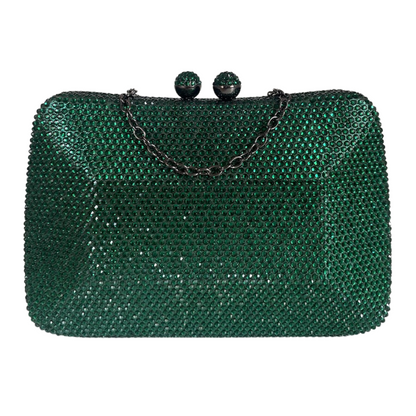 Bolsa de Festa Clutch Pedraria Verde