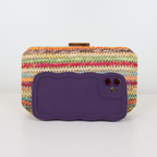 Bolsa de Festa Clutch Palha Colorida
