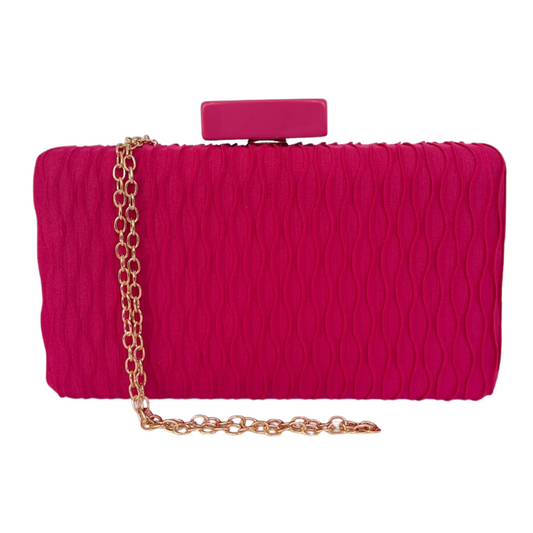 Bolsa de Festa Clutch Tecido Renda Rosa Pink