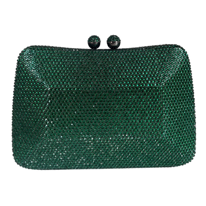 Bolsa de Festa Clutch Pedraria Verde