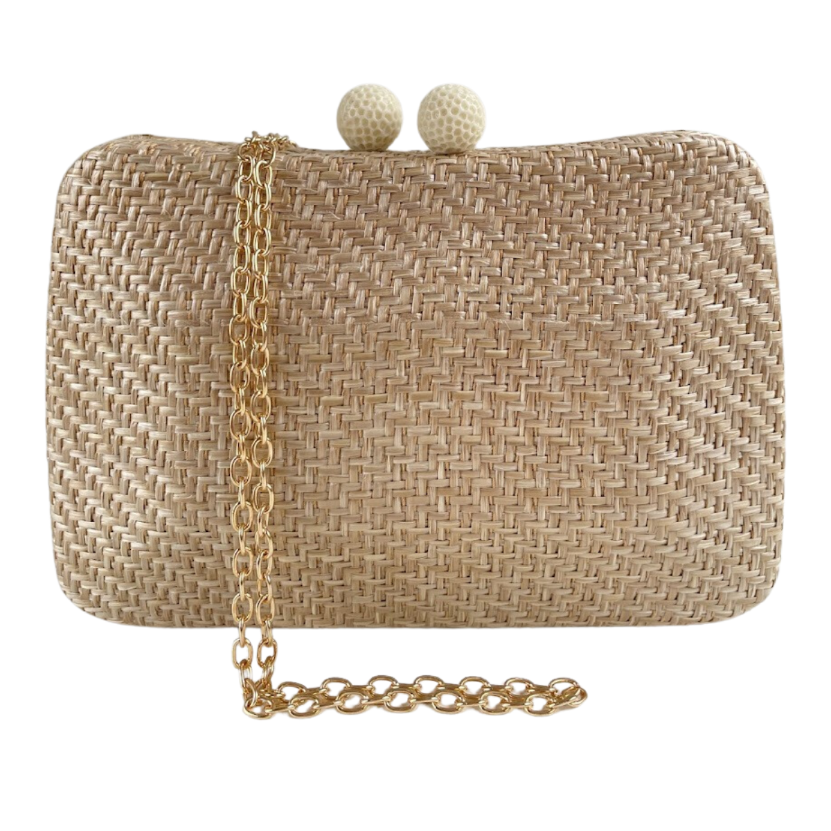 Bolsa Clutch Festa Palha Bege Claro