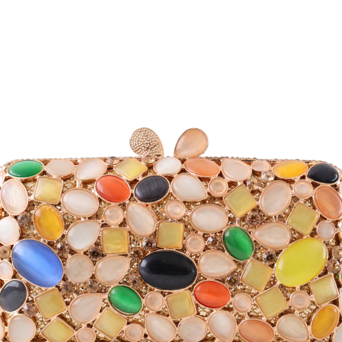Bolsa Festa Clutch Pedraria Colorida