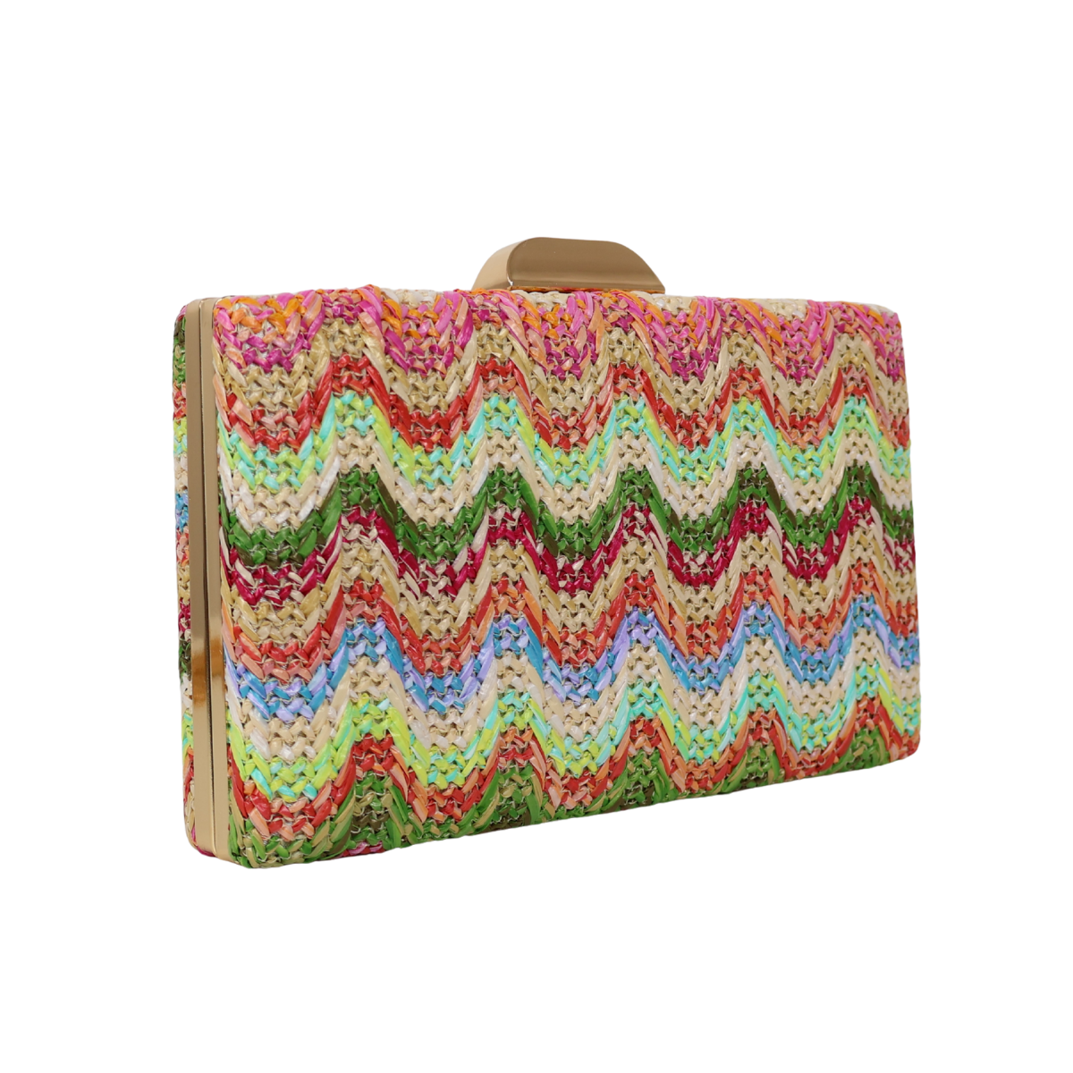 Bolsa de Festa Clutch Palha Colorida