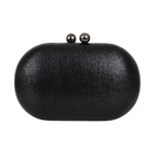 Bolsa Clutch Festa Oval Preta - ReUse