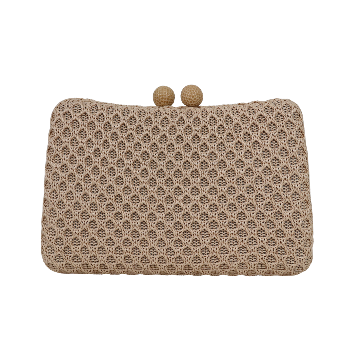 Bolsa de Festa Clutch Palha Bege Escuro