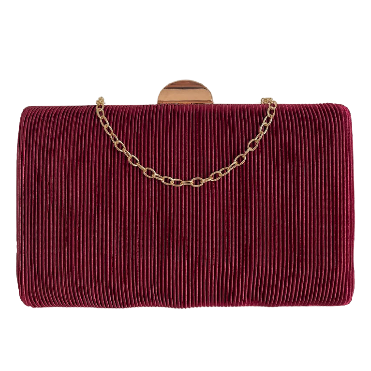 Bolsa Clutch Festa Tecido Aveludado Frizado Marsala