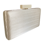 Bolsa Festa Clutch Tecido Acetinado Bege Creme - ReUse