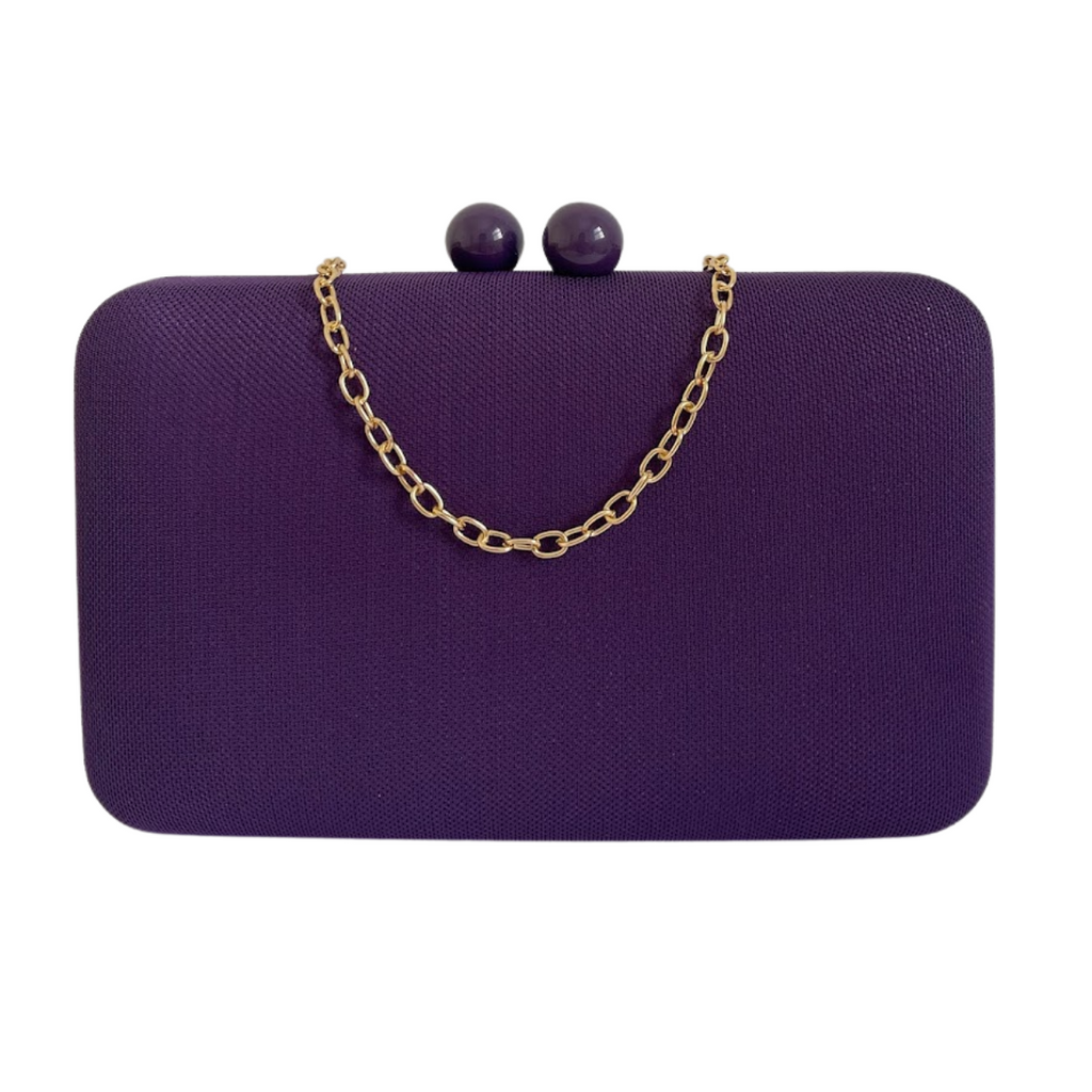 Bolsa de Festa Clutch Tecido Roxa - ReUse