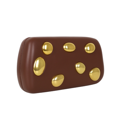 Bolsa Clutch Festa Courino Marrom