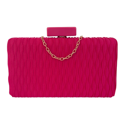 Bolsa de Festa Clutch Tecido Renda Rosa Pink