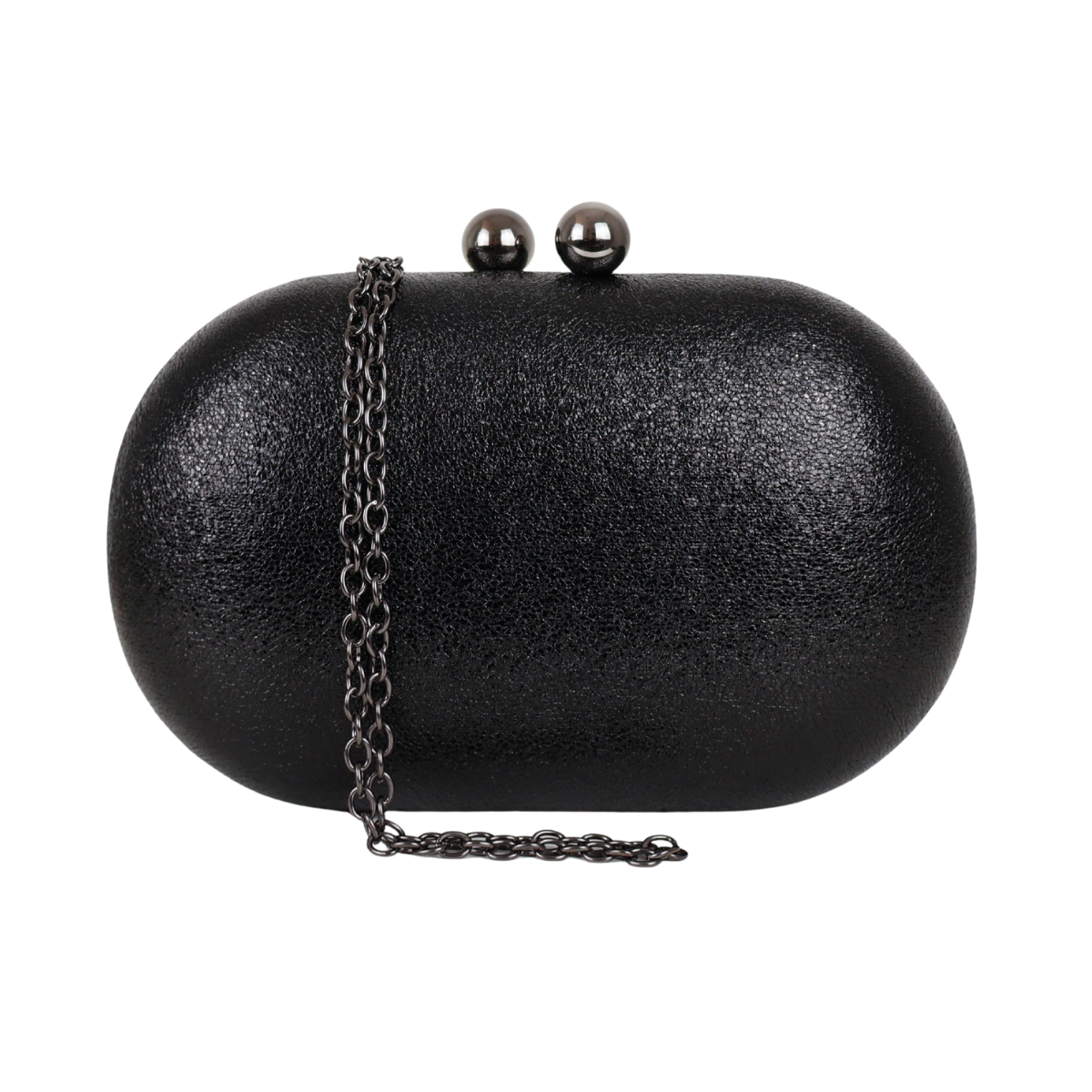 Bolsa Clutch Festa Oval Preta - ReUse