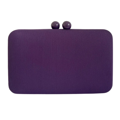 Bolsa de Festa Clutch Tecido Roxa