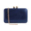 Bolsa de Festa Clutch Vinil e Tecido Azul