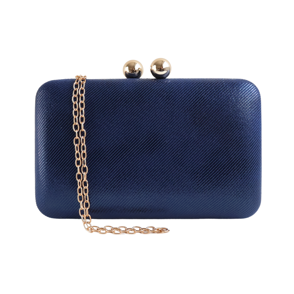 Bolsa de Festa Clutch Vinil e Tecido Azul