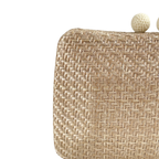 Bolsa Clutch Festa Palha Bege Claro