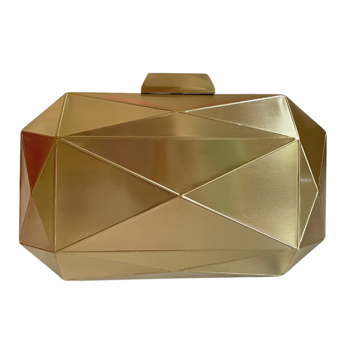 Bolsa Festa Clutch Metal Escovado Dourada - ReUse