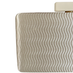 Bolsa Festa Clutch Tecido Acetinado Bege Creme - ReUse