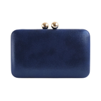 Bolsa de Festa Clutch Vinil e Tecido Azul