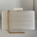 Bolsa Festa Clutch Tecido Acetinado Bege Creme - ReUse