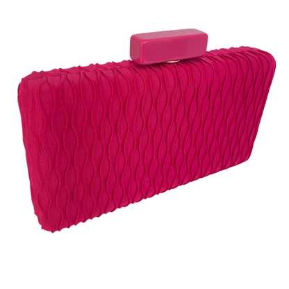 Bolsa de Festa Clutch Tecido Renda Rosa Pink