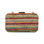 Bolsa de Festa Clutch Palha Colorida