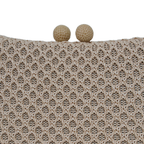 Bolsa de Festa Clutch Palha Bege Escuro