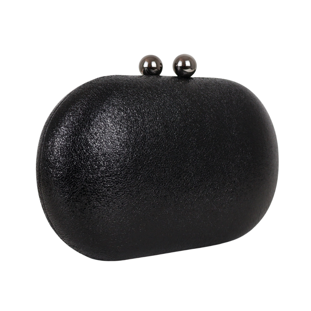 Bolsa Clutch Festa Oval Preta - ReUse