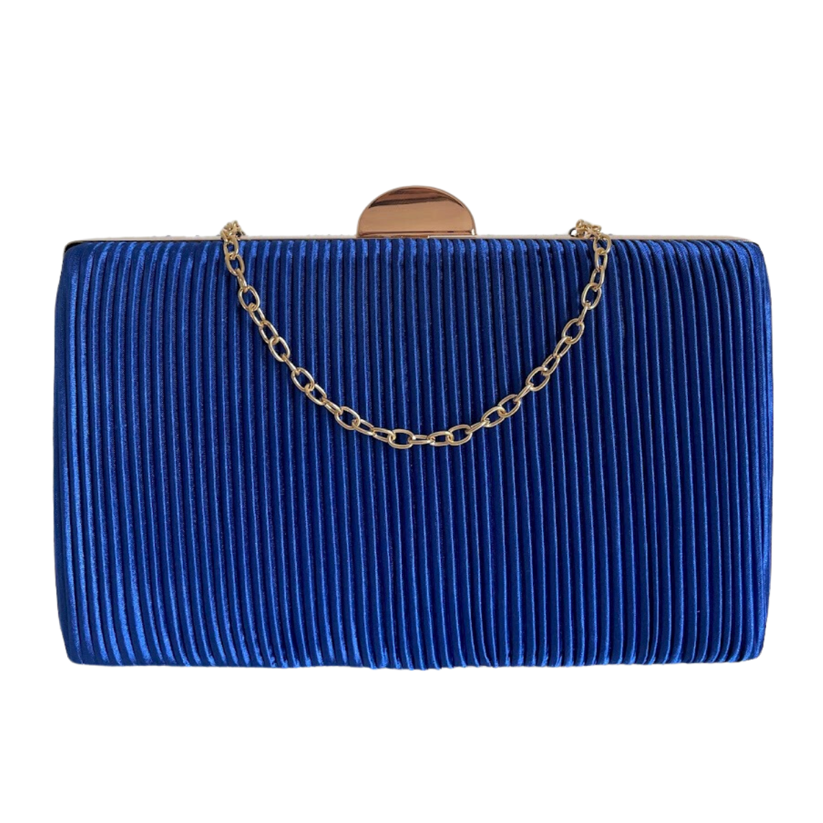 Bolsa Clutch Festa Tecido Aveludado Frizado Azul