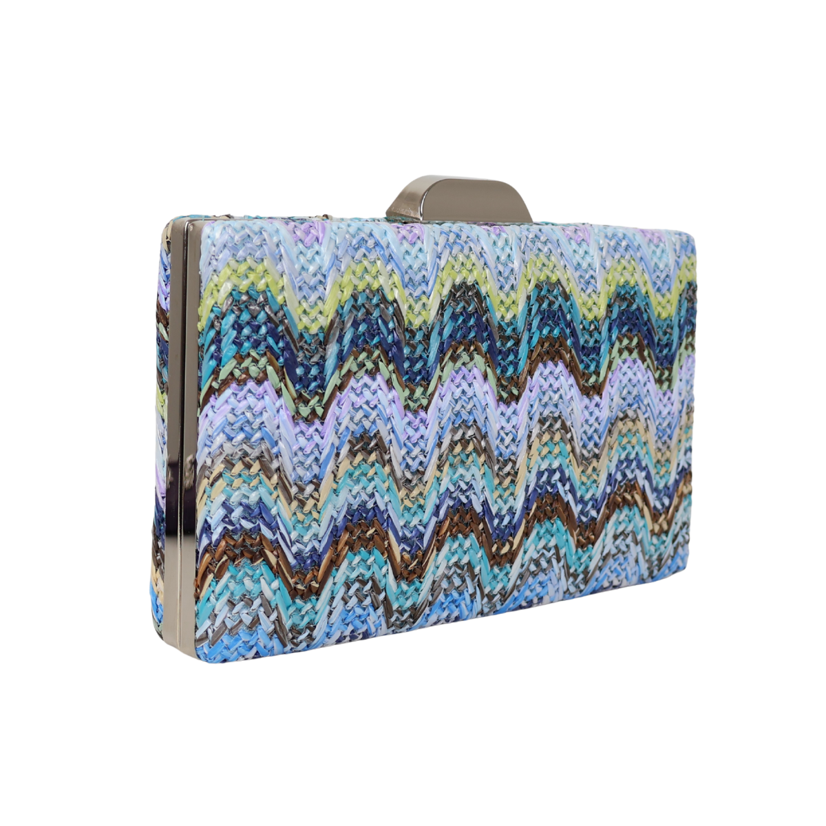 Bolsa de Festa Clutch Palha Azul