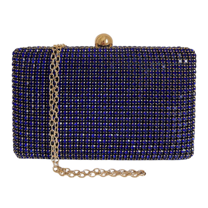 Bolsa de Festa Clutch Strass Azul