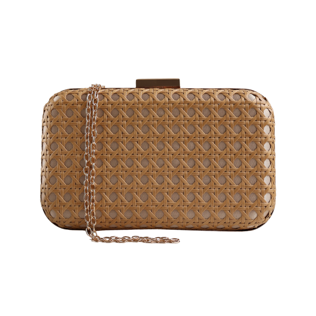 Bolsa de Festa Clutch Palha da Índia Bege - ReUse