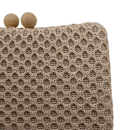 Bolsa de Festa Clutch Palha Bege Escuro