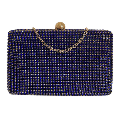 Bolsa de Festa Clutch Strass Azul