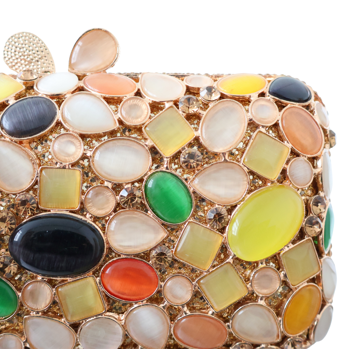 Bolsa Festa Clutch Pedraria Colorida