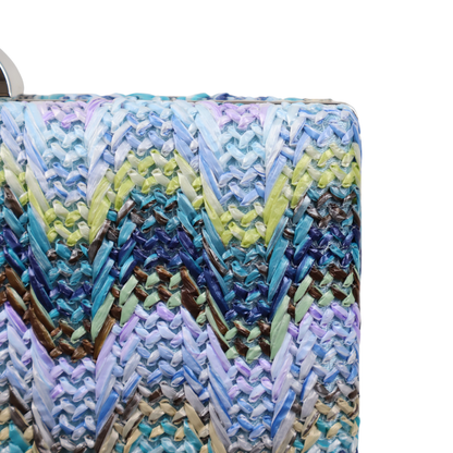 Bolsa de Festa Clutch Palha Azul