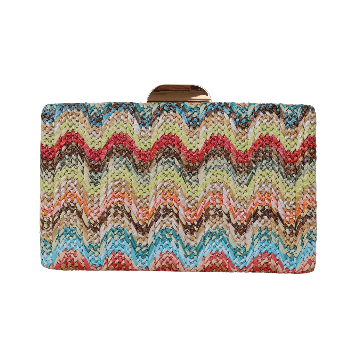 Bolsa de Festa Clutch Palha Colorida