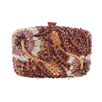 Bolsa Clutch Festa Pedraria Strass Roxa