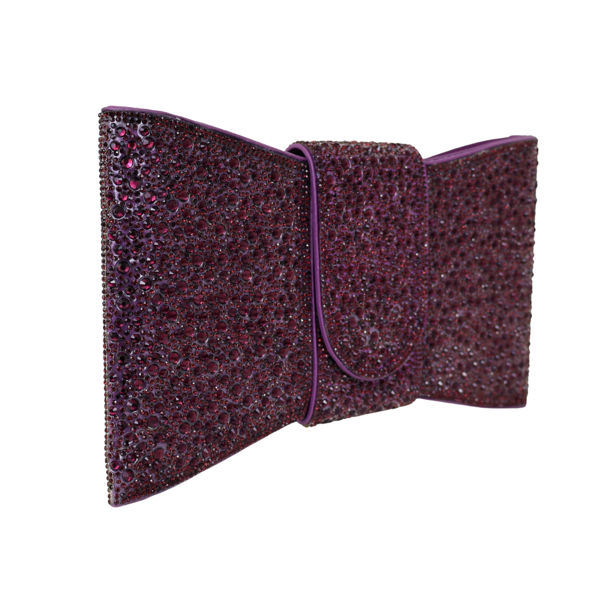 Bolsa Carteira de Festa Clutch Pedraria Roxa
