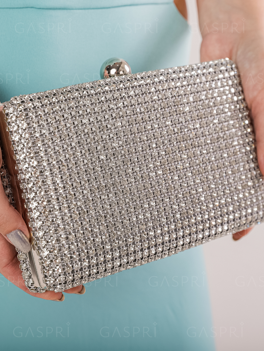 Bolsa de Festa Clutch Strass Prata - ReUse