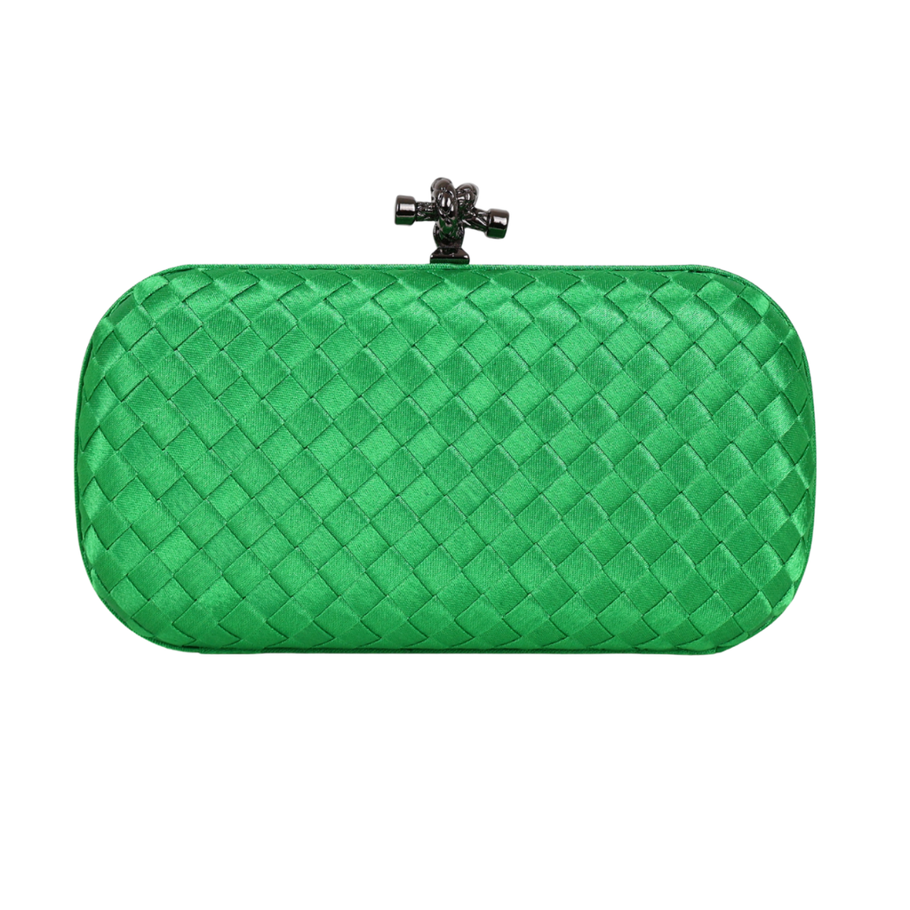 Clutch Tressê Cetim Inspired Pequena Verde