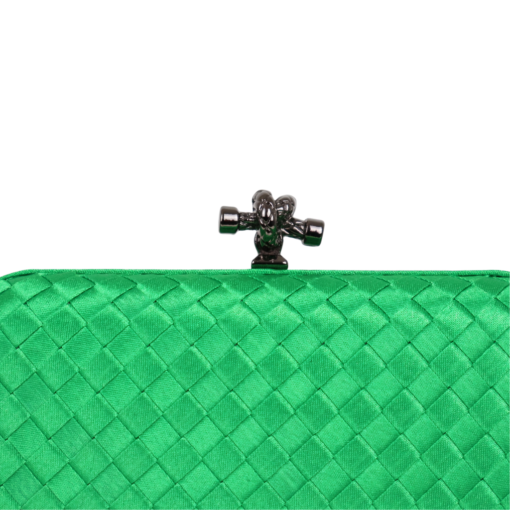 Clutch Tressê Cetim Inspired Pequena Verde