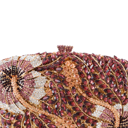 Bolsa Clutch Festa Pedraria Strass Lilás