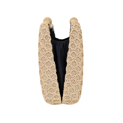 Bolsa de Festa Clutch Palha Bege