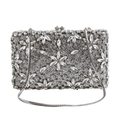Bolsa Festa Clutch Pedraria Strass Prata