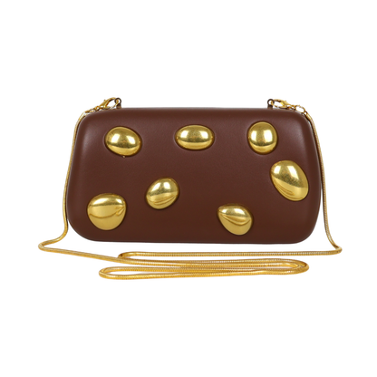 Bolsa Clutch Festa Courino Marrom