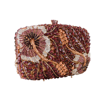 Bolsa Clutch Festa Pedraria Strass Lilás
