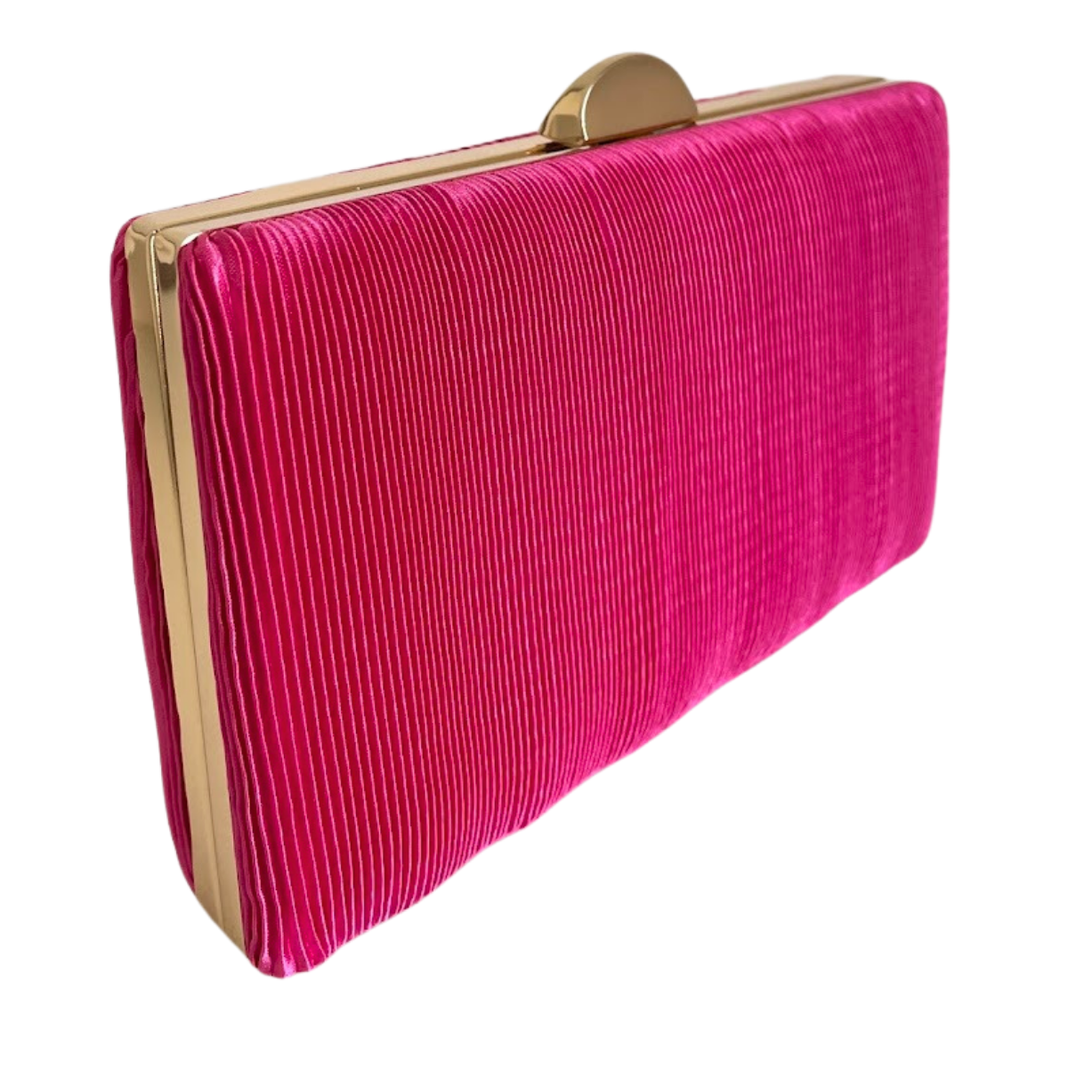 Bolsa Clutch Festa Tecido Aveludado Frizado Rosa