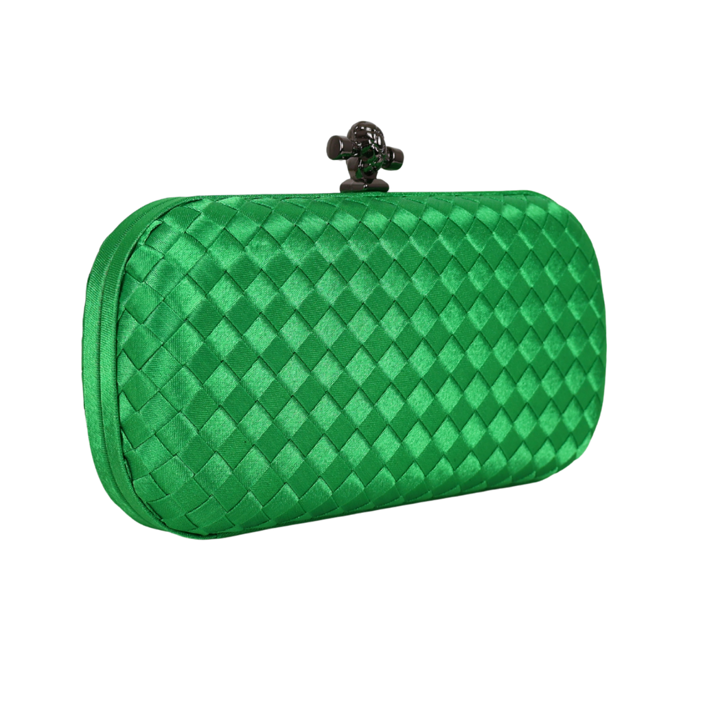 Clutch Tressê Cetim Inspired Pequena Verde