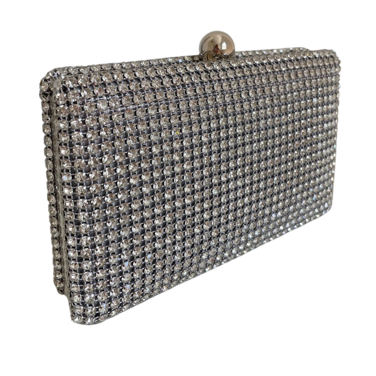 Bolsa de Festa Clutch Strass Prata